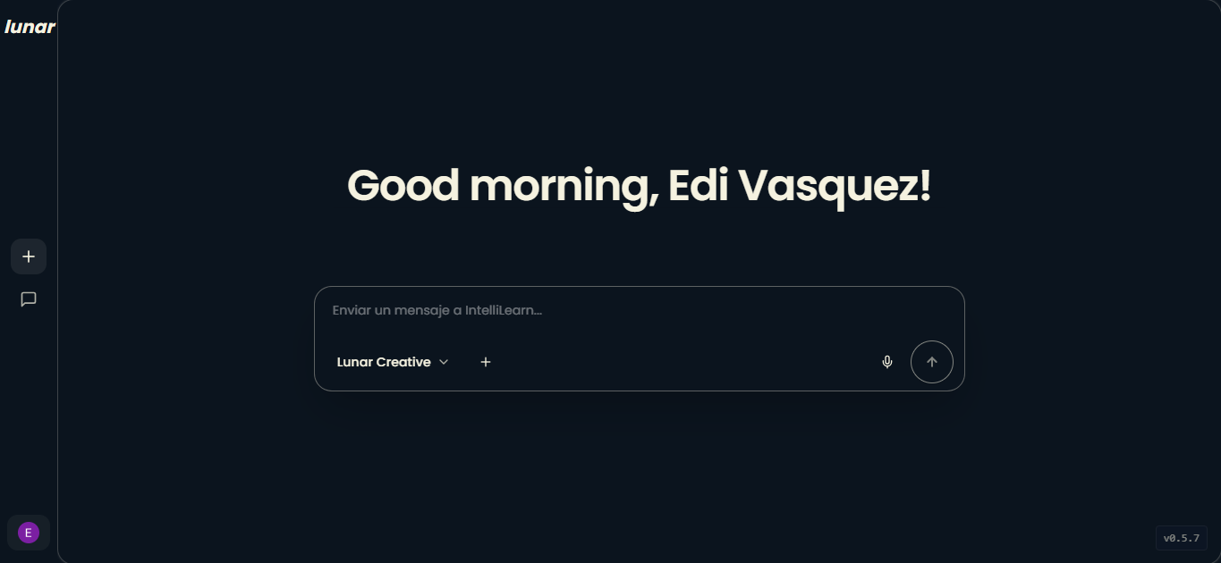 Lunar app interface